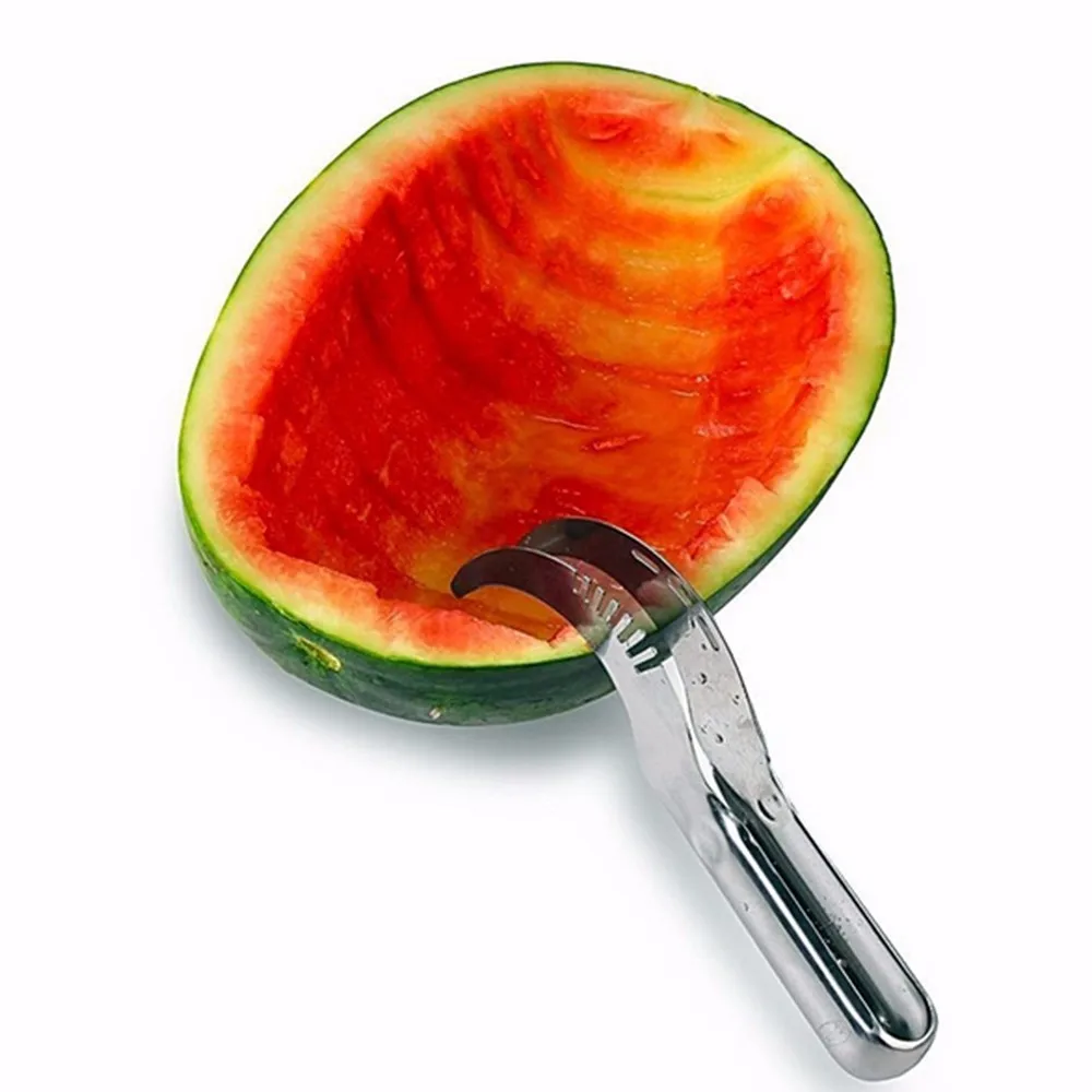 Stainless Steel Melon Slicer Watermelon Knife Melon Cutter Corer Server Splitter Cantaloupe Cutting Seeder Slicer Scoop KC1343