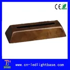 Fashion Yellow Satin Finish Wood Base edge lit sign display