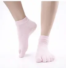 Pure Color Anti Slip Cotton Women Sport Yoga Pilates Sock
