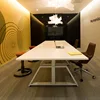 Smart Height Adjustable White Office Desk Intelligent Conference Table