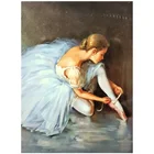 Diy gift ballet dancer round full beads 5D diamond painting on ECO canvas rhinestone mosaic painting