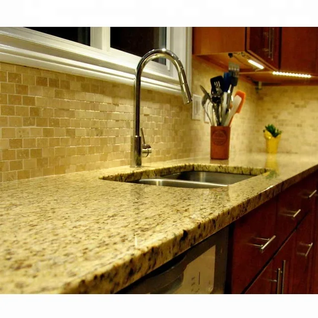 New Venetian Gold Granite Countertop For The Kitchen Cabinets And
