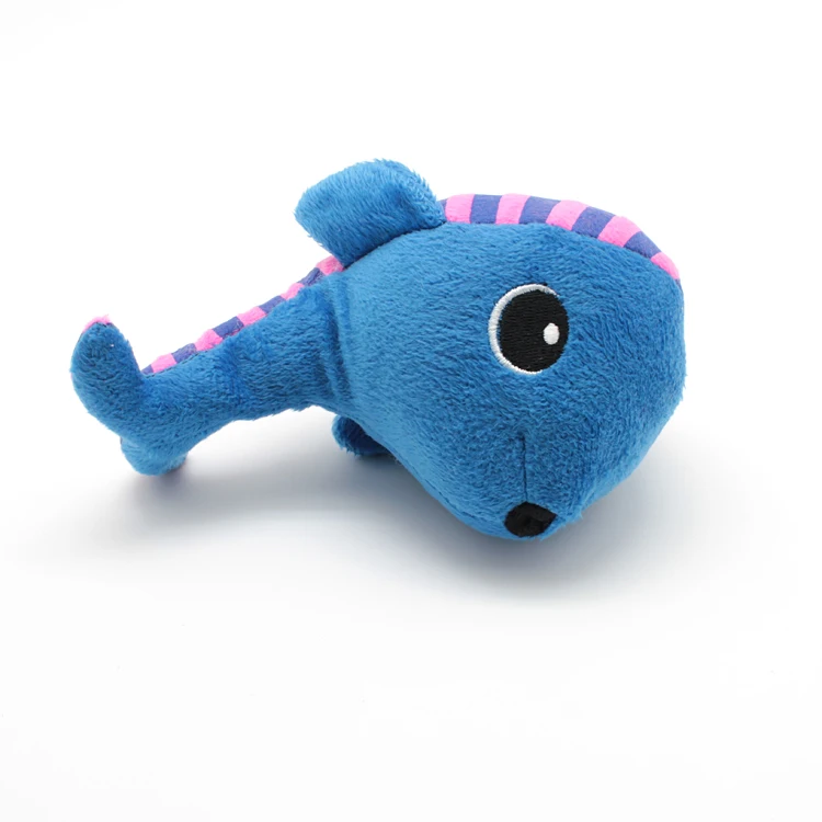 Latest funny durable blue pet plush animal squeaky toy , dog chew toy