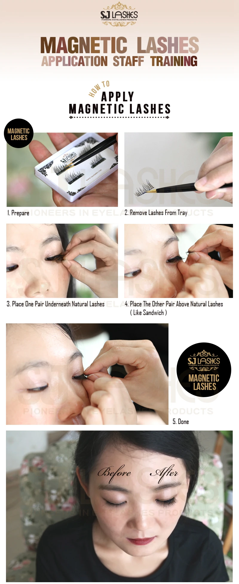 100% 3D Mink Magnetic Eyelashes Private Label Lash Packaging