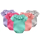 Best Selling Kids Clothing 2018 in usa Children Clothes 100% Cotton Baby Rompers Plain