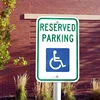 Handicapped Parking Sign , "Reserved Parking" with Handicapped Symbol - 12"x18" 3M Reflective Aluminum Sign