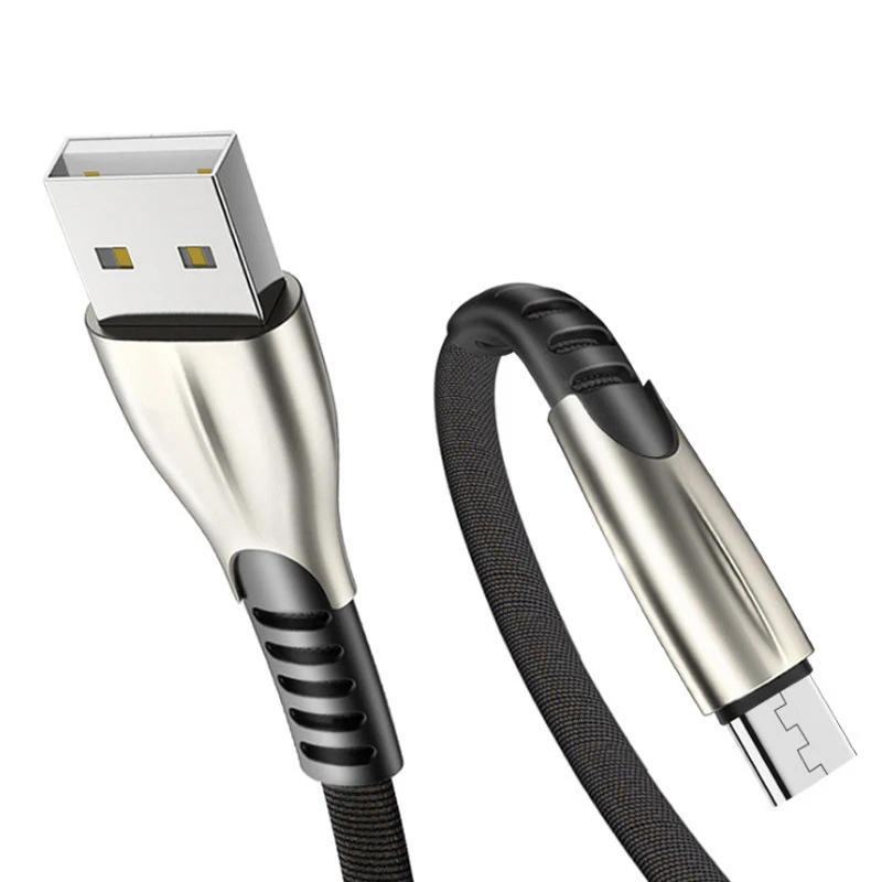 Micro USB Cable 2.1A 3FT 6FT 10FT Zinc alloy Sync Charging Data Cord for Samsung Android USB Cable Charger - ANKUX.COM