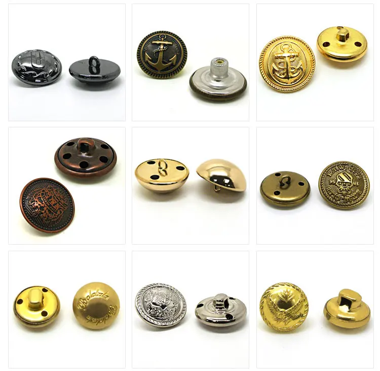 Wholesale Custom Logo Metallic Sewing Buttons Buy Metallic Sewing