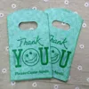 Thank You plastic bags wave top bags die cut shopping bag for gift packaging