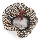 New Fashion Luxury Nylon Customized Printing Design Shower Cap for Women with bow