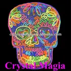 skull sequin applique patches for clothing