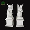 Hand carved White Marble Tombstone Angel Statue