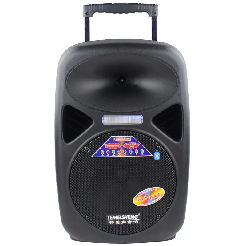 professional 10 inch outdoor active durable amplifier speaker with telescoping handle - ANKUX.COM