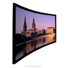 Projector Screen,200"16:9 Curved Fixed Frame Screen,3d Silver Thin Frame Projection Screen