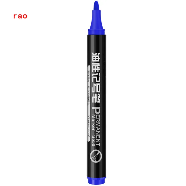 Rotulador permanente de punta fina, 1 piezas, punta fina impermeable, punta  fina, Color crudo, negro, azul, rojo, 1,5mm - AliExpress