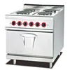 Restaurant Kitchen Electric Cooking Range With 4 Hot Plates and Oven