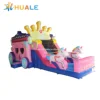 Commercial Unicorn inflatable combo, Inflatable crown princess carriage combo, Unicorn bouncer with slide