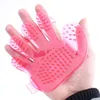 High quality pet accessories plastic hand shape soft hair grooming massage bath brush