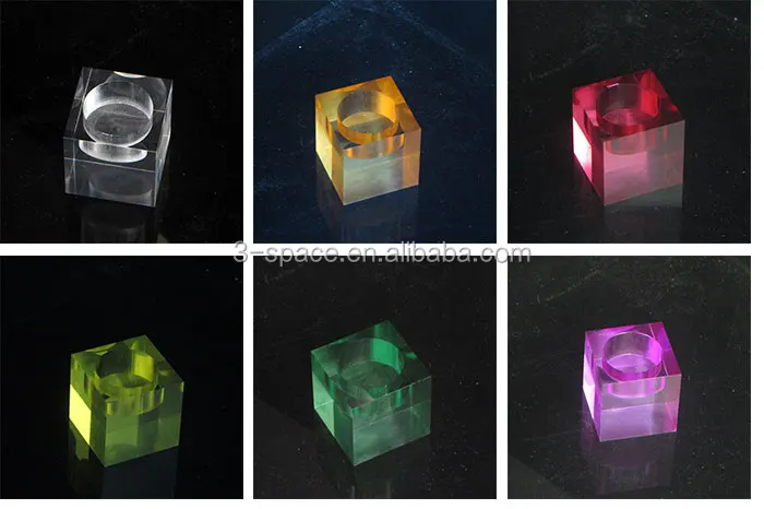 transparent acrylic cube block cnc milling custom made acrylic