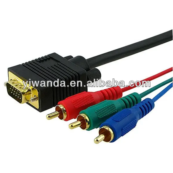 vga to 3rca cable vga to red white yellow cable - ANKUX.COM