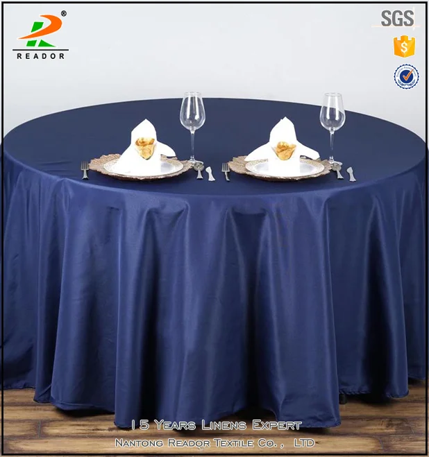 wholesales cheap elegant spun polyester 90''R round banquet table cloths for wedding