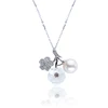 0625-9 silver chain freshwater pearl pendant necklace handmade asian bali design famous e 5925 silver pearl jewelry wholesaler