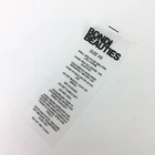 custom XS, XS/S.S,M,L,XL, XXL,XXL size clothing clear tpu labels