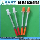 Medical disposable 29G 30G colored insulin syringe with needle