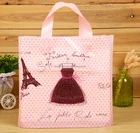 100% Biodegradable glossy white pe material Top Quality hand handle shopping plastic bag for sale