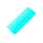 Wide tooth black men's comb for home and salon