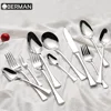 Food catering equipment stainless steel custom cutlery dinner knife and spoon buffet elegant tableware for wedding