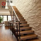 straight steel metal wood frame staircases for attic prices