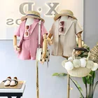 New summer clothing foreign trade children Korean suit sling three-piece set