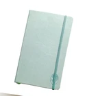 lay flat pu leather a4 a5 size elastic closure custom notebook with Inner pocket for school use