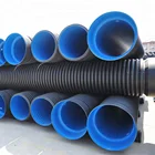 pe100 Black DN110 mm HDPE Corrugated water drain pipe