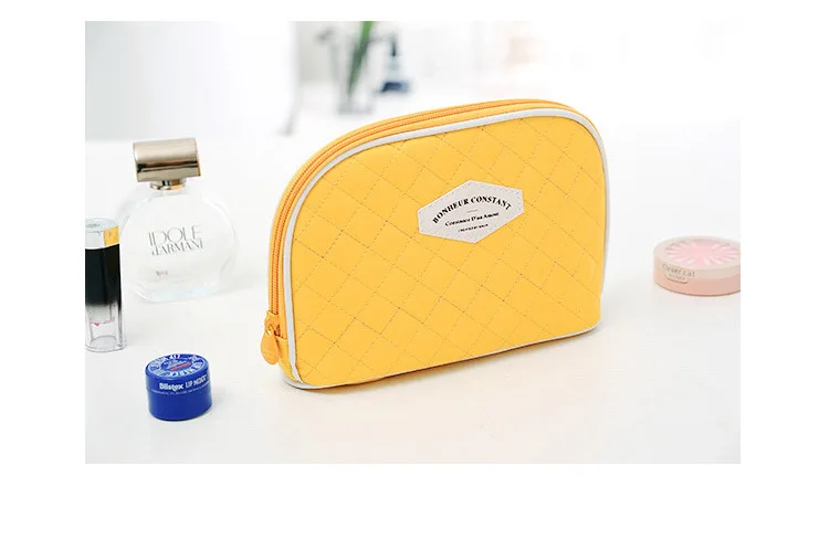 2014 Korean polyester traveling cosmetic bag set,large capacity diamond-type lattice makeup bag,2pcs/set