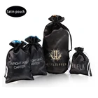 Factory price custom logo silk satin drawstring bag for hair