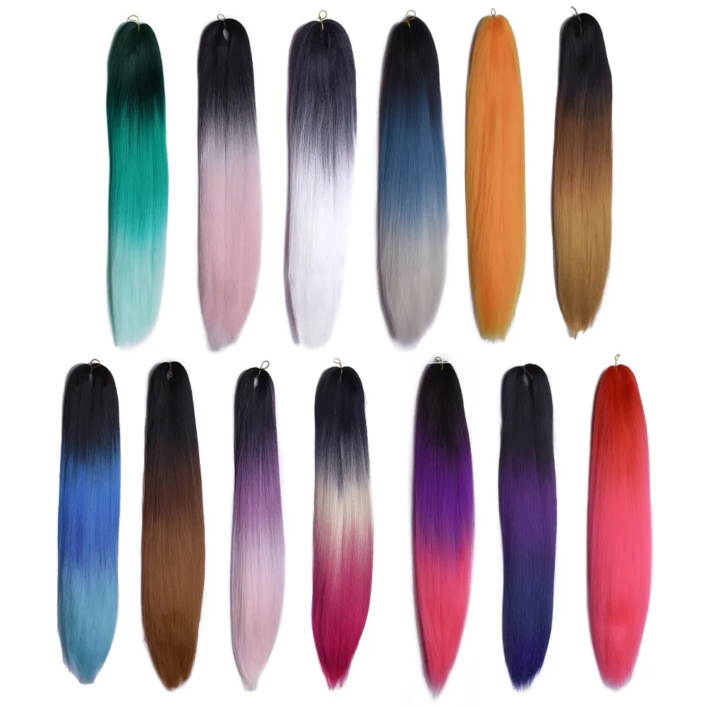 Pre Stretched Hot Water Setting Ombre Synthetic 100 Braiding Hair