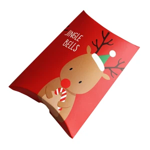 coated paper merry christmas gift matt apple pie pillow box