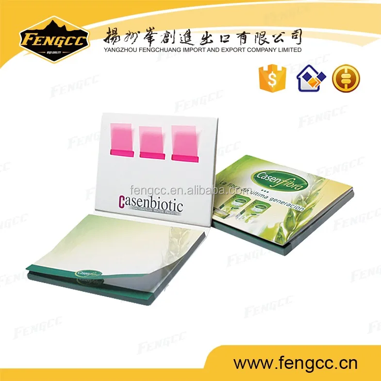 promotional gift custom size and shape hard cover kraft sticky note pad