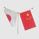 Promotion custom logo Y-tapy table flag holder stand