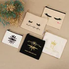 Customized Eco-Friendly Pouch Canvas Makeup Cosmetic Bag