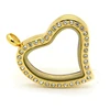 high polished classic floating meomory locket gold heart shape design