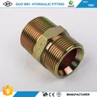 CNC Manufacture High Pressure Hydraulic Adapters BSP to NPT Male Thread Nipple Fitting