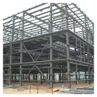 Structural steel frame warehouse construction