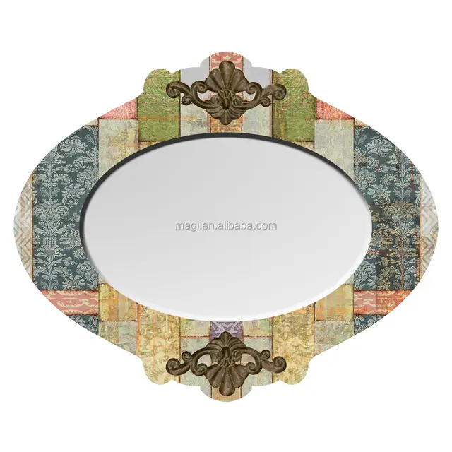 beautiful wall decor antique wooden wall mirror