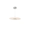 Contemporary Modern light chrome plated Glass round led pendant lamp with 18W