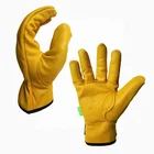 Yulan LC607A Yellow Goat Leather Driver Gloves