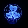 UCHOME Colorful 3D I Love You Gift Valentine's Day Gift LED Small Night Light