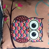 Home Decor Sofa Cushion Printed Owl Pattern Pillow Seat Round Cushion